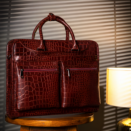One Of A Kind Briefcase - Cherry