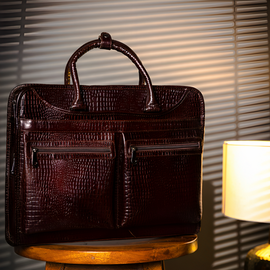One Of A Kind Briefcase - Dark Brown