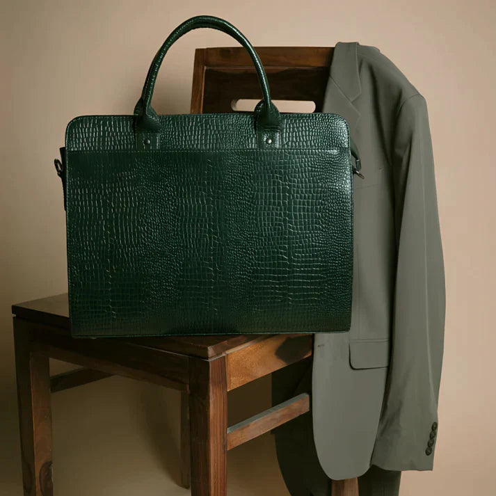 Ziptop Briefcase - Bottle Green