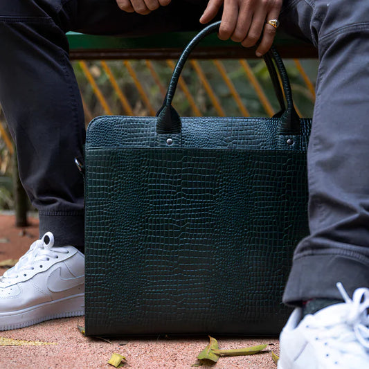 Ziptop Briefcase - Bottle Green