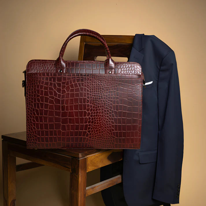 Ziptop Briefcase - Cherry